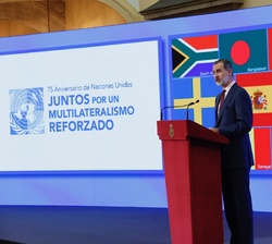 Su Majestad el Rey durante su intervención